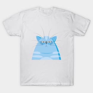 blue cat sleepless T-Shirt